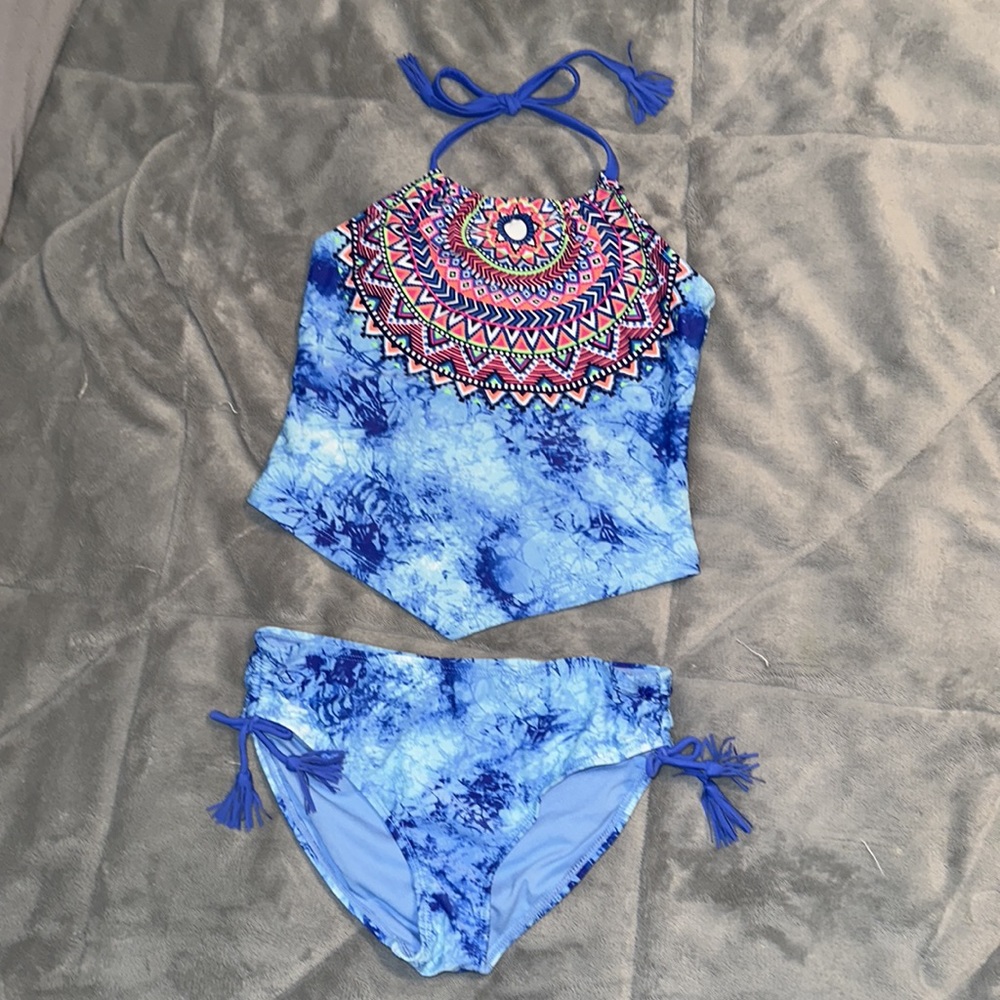 Girls tie-dye tankini
